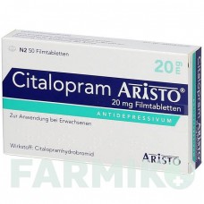 ЦИТАЛОПРАМ (CITALOPRAM) 20 мг таблетки 50 шт - Циталопрам ARISTO PHARMA