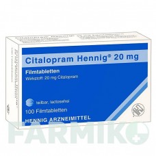 ЦИТАЛОПРАМ (CITALOPRAM) 20 мг таблетки 20 шт - Циталопрам HENNIG