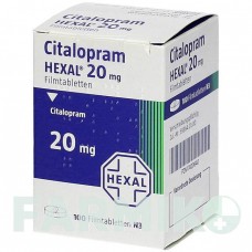 ЦИТАЛОПРАМ (CITALOPRAM) 20 мг таблетки 100 шт - Циталопрам HEXAL