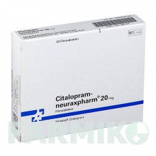 ЦИТАЛОПРАМ (CITALOPRAM) 20 мг таблетки 20 шт - Циталопрам NEURAXPHARM