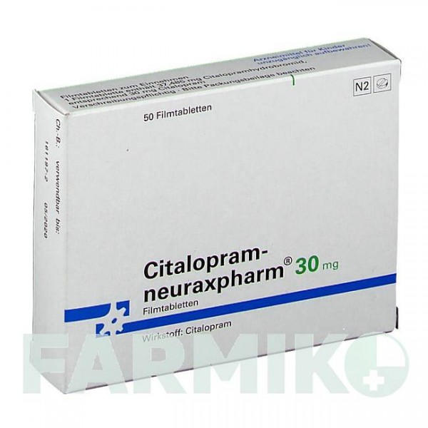 ЦИТАЛОПРАМ (CITALOPRAM) 30 мг таблетки 50 шт - Циталопрам NEURAXPHARM