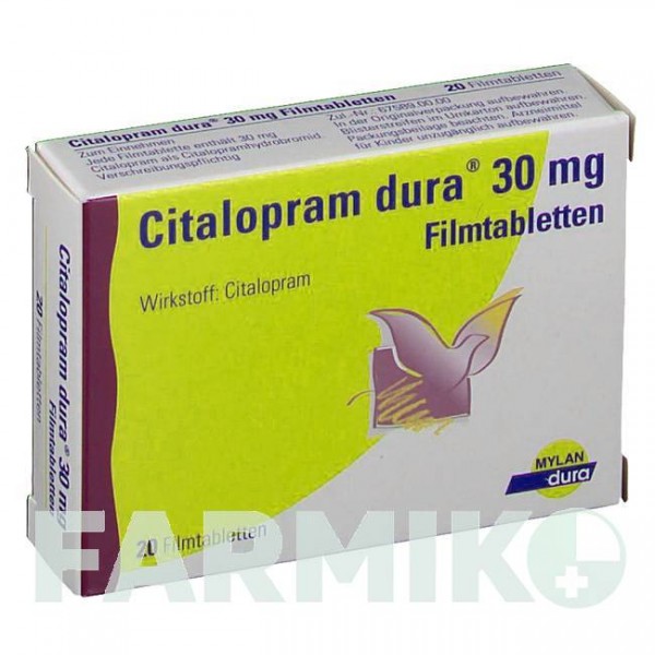 ЦИТАЛОПРАМ (CITALOPRAM) 30 мг таблетки 20 шт - Циталопрам VIATRIS