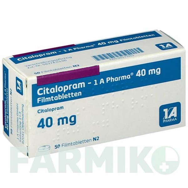 ЦИТАЛОПРАМ (CITALOPRAM) 40 мг таблетки 50 шт - Циталопрам 1 A PHARMA