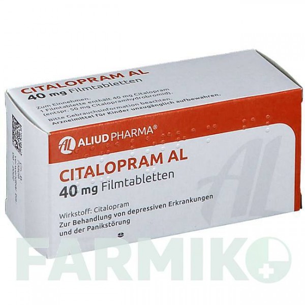 ЦИТАЛОПРАМ (CITALOPRAM) 40 мг таблетки 20 шт - Циталопрам ALIUD PHARMA