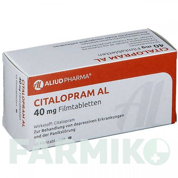ЦИТАЛОПРАМ (CITALOPRAM) 40 мг таблетки 50 шт - Циталопрам ALIUD PHARMA