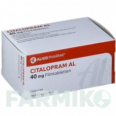 ЦИТАЛОПРАМ (CITALOPRAM) 40 мг таблетки 100 шт - Циталопрам ALIUD PHARMA