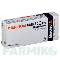 ЦИТАЛОПРАМ (CITALOPRAM) 40 мг таблетки 20 шт - Циталопрам BASICS