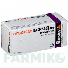 ЦИТАЛОПРАМ (CITALOPRAM) 40 мг таблетки 50 шт - Циталопрам BASICS