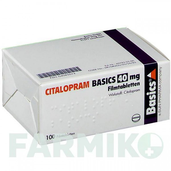 ЦИТАЛОПРАМ (CITALOPRAM) 40 мг таблетки 100 шт - Циталопрам BASICS