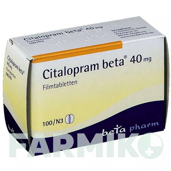 ЦИТАЛОПРАМ (CITALOPRAM) 40 мг таблетки 100 шт - Циталопрам BETAPHARM