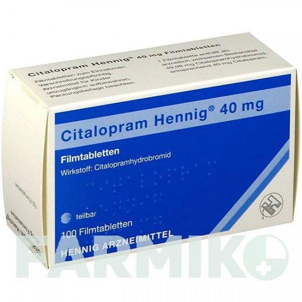 ЦИТАЛОПРАМ (CITALOPRAM) 40 мг таблетки 100 шт - Циталопрам HENNIG