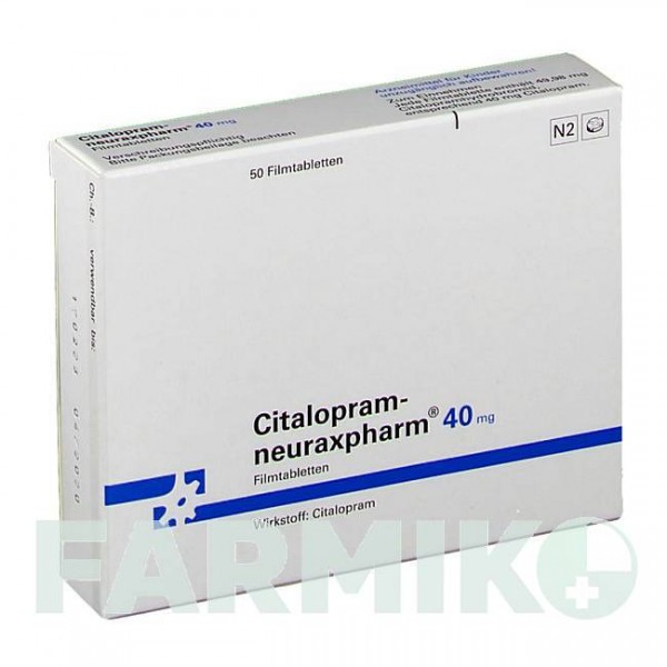 ЦИТАЛОПРАМ (CITALOPRAM) 40 мг таблетки 50 шт - Циталопрам NEURAXPHARM