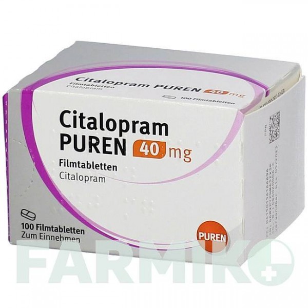 ЦИТАЛОПРАМ (CITALOPRAM) 40 мг таблетки 20 шт - Циталопрам PUREN PHARMA