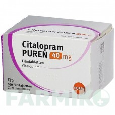 ЦИТАЛОПРАМ (CITALOPRAM) 40 мг таблетки 50 шт - Циталопрам PUREN PHARMA