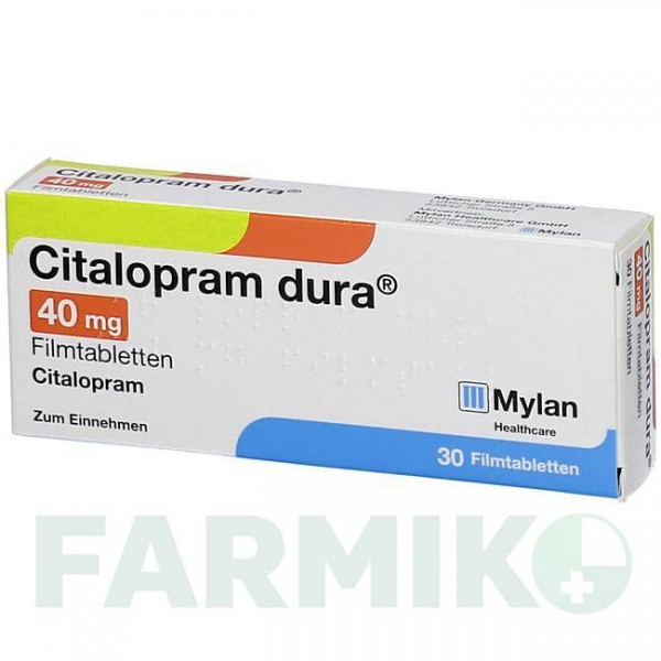 ЦИТАЛОПРАМ (CITALOPRAM) 40 мг таблетки 30 шт - Циталопрам VIATRIS
