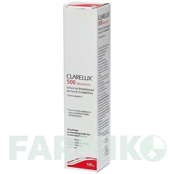 КЛАРЕЛЮКС (CLARELUX) 500 мкг/г пена 100 г - Клобетазол KOHLPHARMA