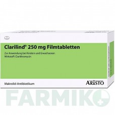 КЛАРИЛИНД (CLARILIND) 250 мг таблетки 12 шт - Кларитромицин ARISTO PHARMA