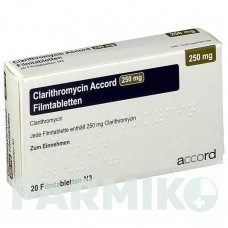 КЛАРИТРОМІЦИН (CLARITHROMYCIN) 250 мг таблетки 20 шт - Кларитроміцин ACCORD HEALTHCARE