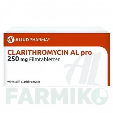 КЛАРИТРОМІЦИН (CLARITHROMYCIN) 250 мг таблетки 12 шт - Кларитроміцин ALIUD PHARMA