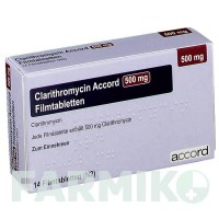 КЛАРИТРОМІЦИН (CLARITHROMYCIN) 500 мг таблетки 14 шт - Кларитроміцин ACCORD HEALTHCARE