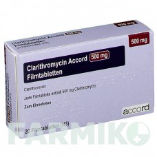 КЛАРИТРОМІЦИН (CLARITHROMYCIN) 500 мг таблетки 20 шт - Кларитроміцин ACCORD HEALTHCARE