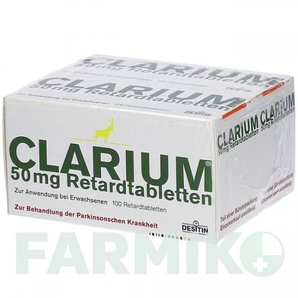 КЛАРИУМ (CLARIUM) 50 мг таблетки 200 шт - Пирибедил DESITIN