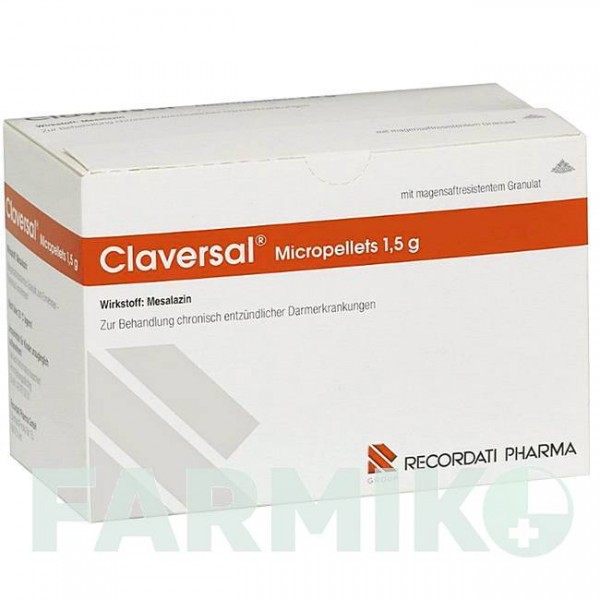 КЛАВЕРСАЛ (CLAVERSAL) 1,5 г гранулы 35 шт - Месалазин RECORDATI