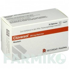 КЛАВЕРСАЛ (CLAVERSAL) 250 мг суппозитории 30 шт - Месалазин RECORDATI