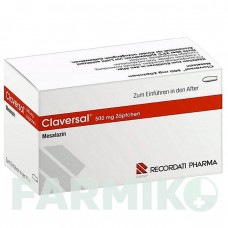 КЛАВЕРСАЛ (CLAVERSAL) 500 мг суппозитории 120 шт - Месалазин RECORDATI
