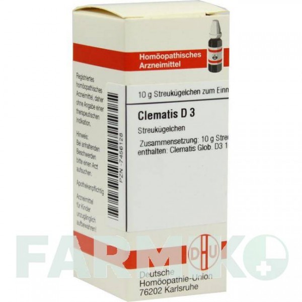 КЛЕМАТИС (CLEMATIS) D 3 глобули 10 г - Гомеопатия DHU