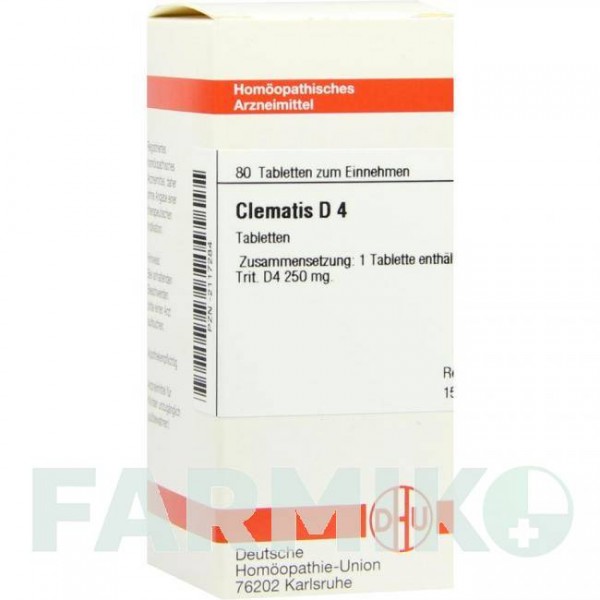 КЛЕМАТИС (CLEMATIS) D 4 таблетки 80 шт - Гомеопатия DHU