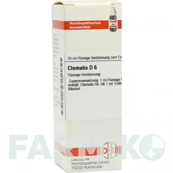 КЛЕМАТИС (CLEMATIS) D 6 раствор 20 мл - Гомеопатия DHU
