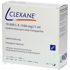 КЛЕКСАН (CLEXANE) 10000 МО 100 мг/мл розчин 24 шт - Еноксапарин BB FARMA