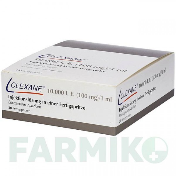 КЛЕКСАН (CLEXANE) 10000 МЕ 100 мг/мл раствор 20 шт - Эноксапарин CC PHARMA