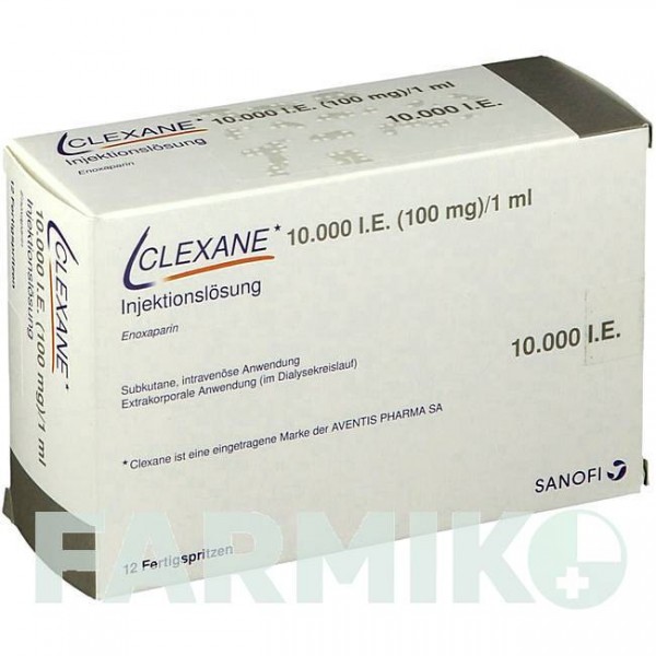 КЛЕКСАН (CLEXANE) 10000 МО 100 мг/мл розчин 20 шт - Еноксапарин KOHLPHARMA