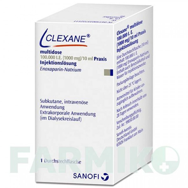 КЛЕКСАН (CLEXANE) 100000 МО 1 г/10 мл розчин 10 мл - Еноксапарин SANOFI