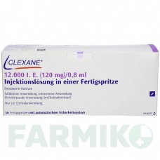 КЛЕКСАН (CLEXANE) 12000 МО 120 мг/0,8 мл розчин 50 шт - Еноксапарин SANOFI