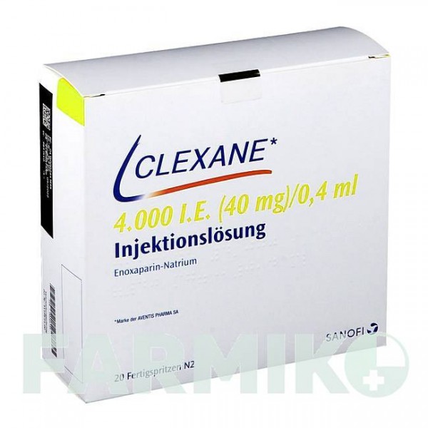 КЛЕКСАН (CLEXANE) 4000 МО 40 мг/0,4 мл розчин 2 шт - Еноксапарин EMRA-MED