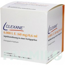 КЛЕКСАН (CLEXANE) 6000 МО 60 мг/0,6 мл розчин 24 шт - Еноксапарин CC PHARMA