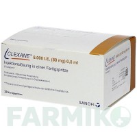 КЛЕКСАН (CLEXANE) 8000 МЕ 80 мг/0,8 мл раствор 24 шт - Эноксапарин KOHLPHARMA