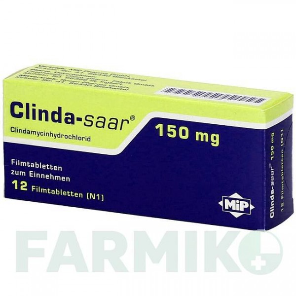 КЛИНДА САР (CLINDA SAAR) 150 мг таблетки 12 шт - Клиндамицин MIP PHARMA