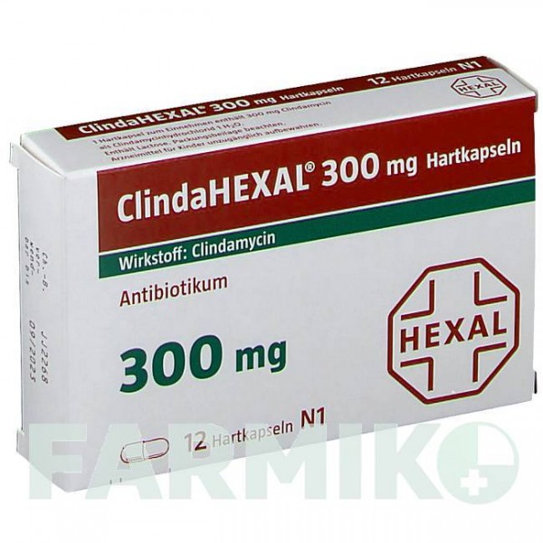 КЛИНДАГЕКСАЛ (CLINDAHEXAL) 300 капсулы 12 шт - Клиндамицин HEXAL
