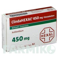 КЛИНДАГЕКСАЛ (CLINDAHEXAL) 450 мг таблетки 12 шт - Клиндамицин HEXAL