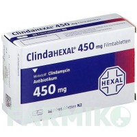 КЛИНДАГЕКСАЛ (CLINDAHEXAL) 450 мг таблетки 30 шт - Клиндамицин HEXAL