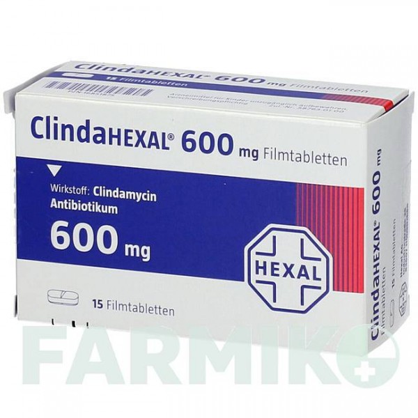 КЛІНДАГЕКСАЛ (CLINDAHEXAL) 600 мг таблетки 15 шт - Кліндаміцин HEXAL