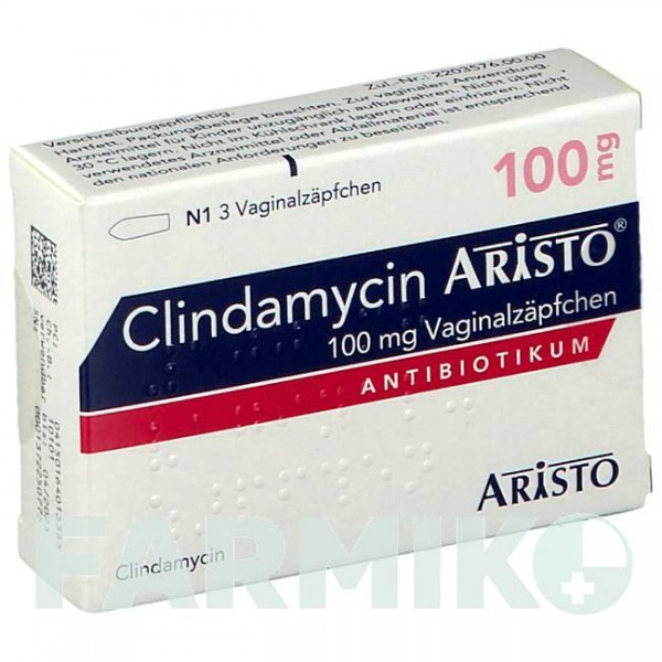 КЛИНДАМИЦИН (CLINDAMYCIN) 100 мг суппозитории 3 шт - Клиндамицин ARISTO PHARMA
