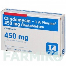 КЛІНДАМІЦИН (CLINDAMYCIN) 450 мг таблетки 12 шт - Кліндаміцин 1 A PHARMA