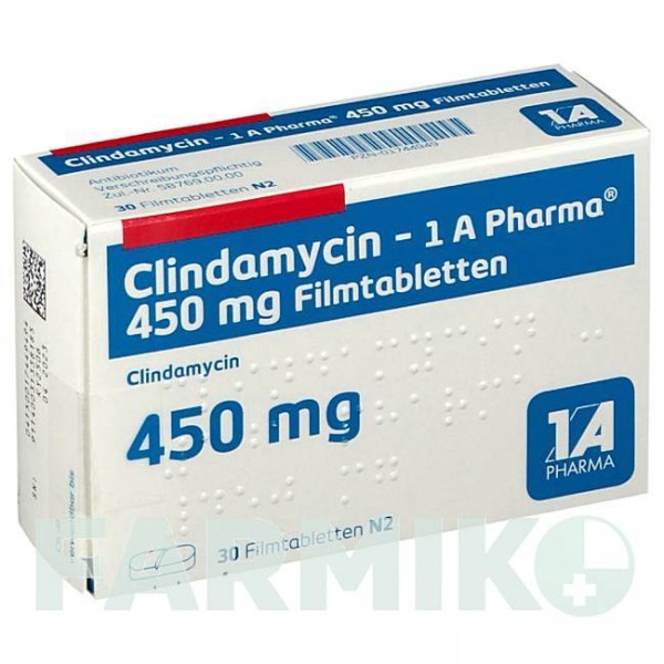 КЛІНДАМІЦИН (CLINDAMYCIN) 450 мг таблетки 30 шт - Кліндаміцин 1 A PHARMA