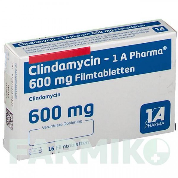 КЛИНДАМИЦИН (CLINDAMYCIN) 600 мг таблетки 16 шт - Клиндамицин 1 A PHARMA