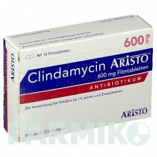 КЛІНДАМІЦИН (CLINDAMYCIN) 600 мг таблетки 14 шт - Кліндаміцин ARISTO PHARMA